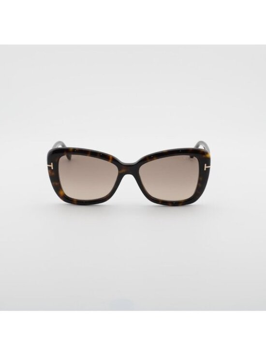 Tom Ford FT1008 52F Maeve Sunglasses Dark Havana Butterfly Frame, Brown Lenses